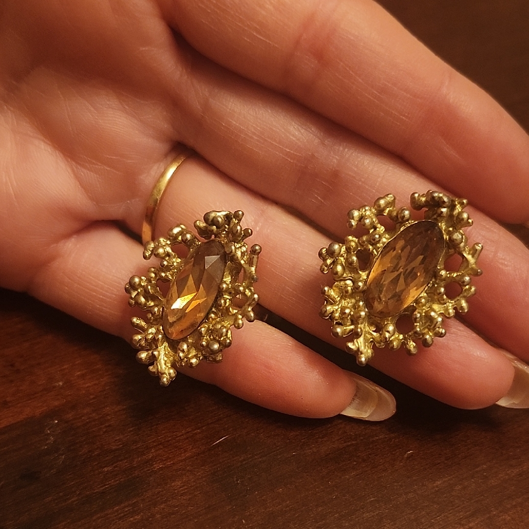 Swank Gold-Toned Vintage Earrings